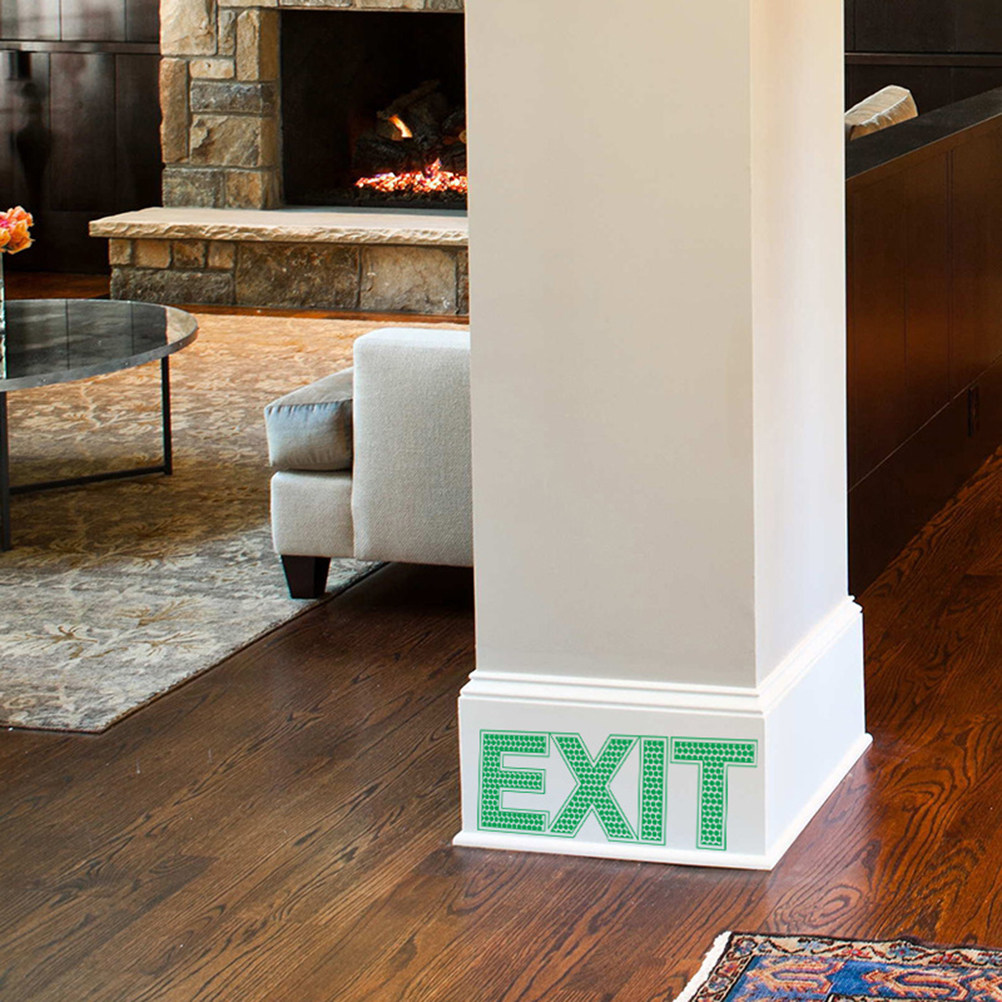 Emergency Exit Sign - ملصق حائط للخروج، لافتة أمان طوارئ