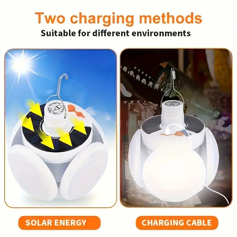 1 ضوء شمسي قابل للطي مع شحن US - مراجعة Power Outage Light وسعره